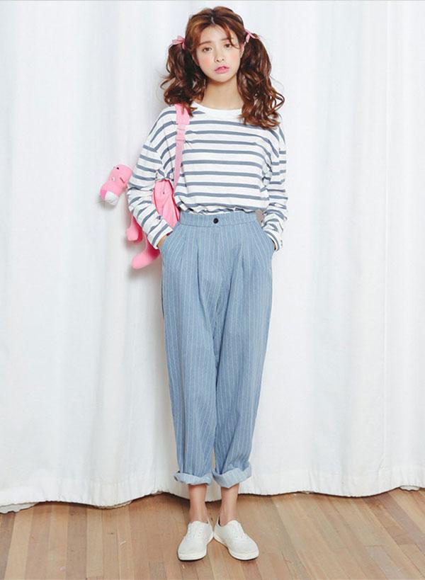 七分哈伦裤的十种搭配方法,哈伦裤九分裤时尚穿搭