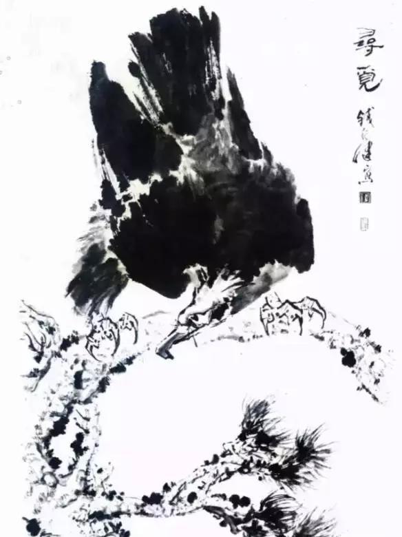 国画写实鹰怎么画,国画画鹰的技法