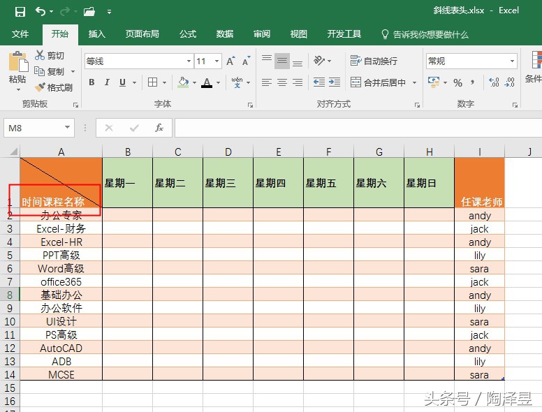 斜线表头有四项怎么制作,单斜线表头和双斜线表头怎样做