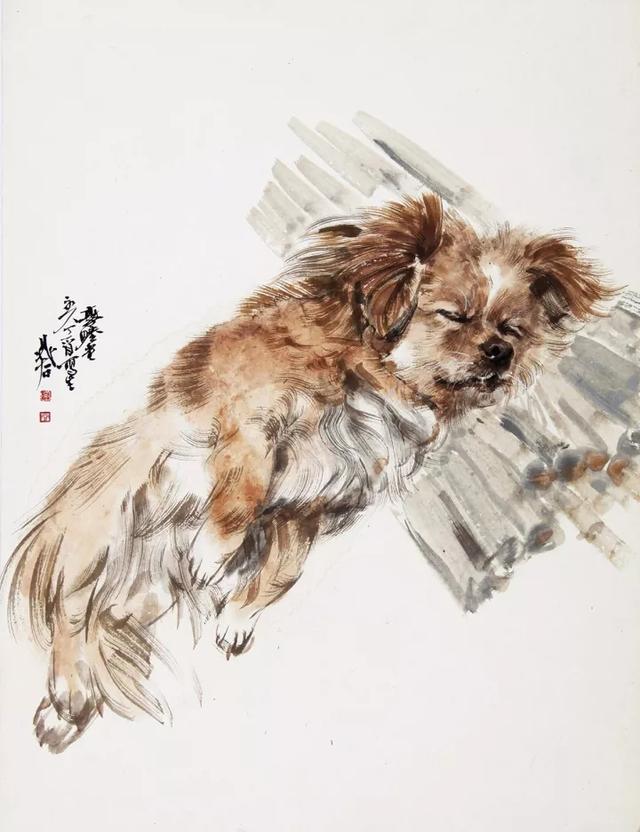 画十二生肖里的狗,晁谷画猫
