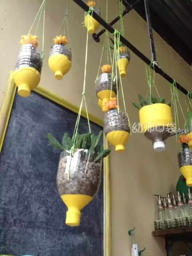 废旧物品手工吊饰小学,幼儿园废旧灯泡手工制作吊饰