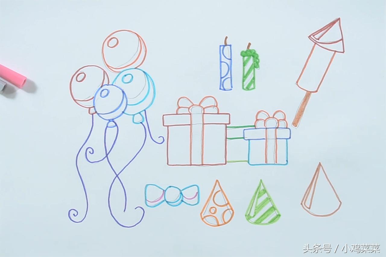 圣诞礼物小人简笔画,圣诞节礼物简笔画大全