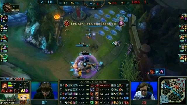 LOLAllstar从2013年到今天，从若风PDD厂长到957UZI，终于等到你