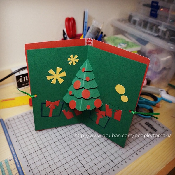 制作圣诞贺卡的文章,圣诞贺卡手绘制作日式