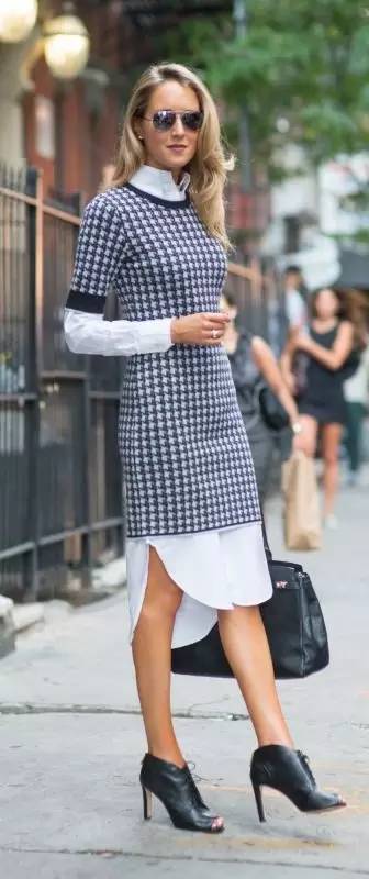 一件衬衫就让你美翻了整个春天,一件衬衫和一条裙子