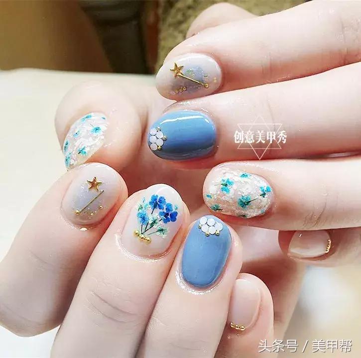 好看的美甲图片2021网红爆款美甲,2017年8种爆款美甲你做过几种