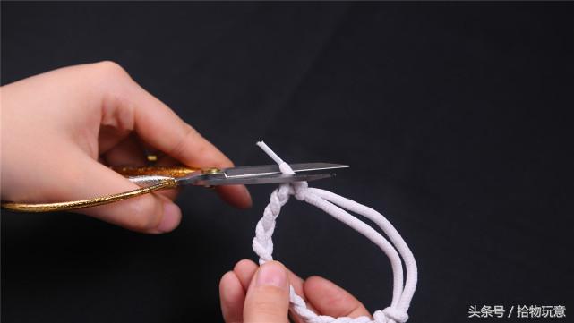 旧鞋带编织手工制作,简易松紧鞋带废物利用