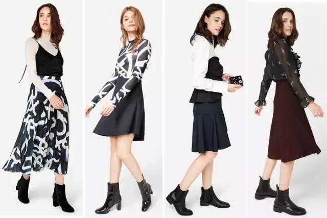 适合冬天小女生穿的黑色马丁靴,适合年轻小姐姐穿的衣服