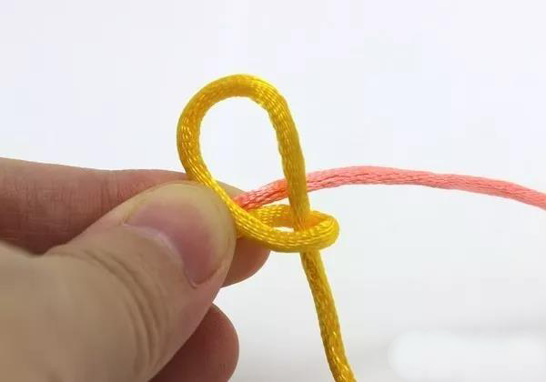 编绳双线纽扣结,编绳基础双线纽扣