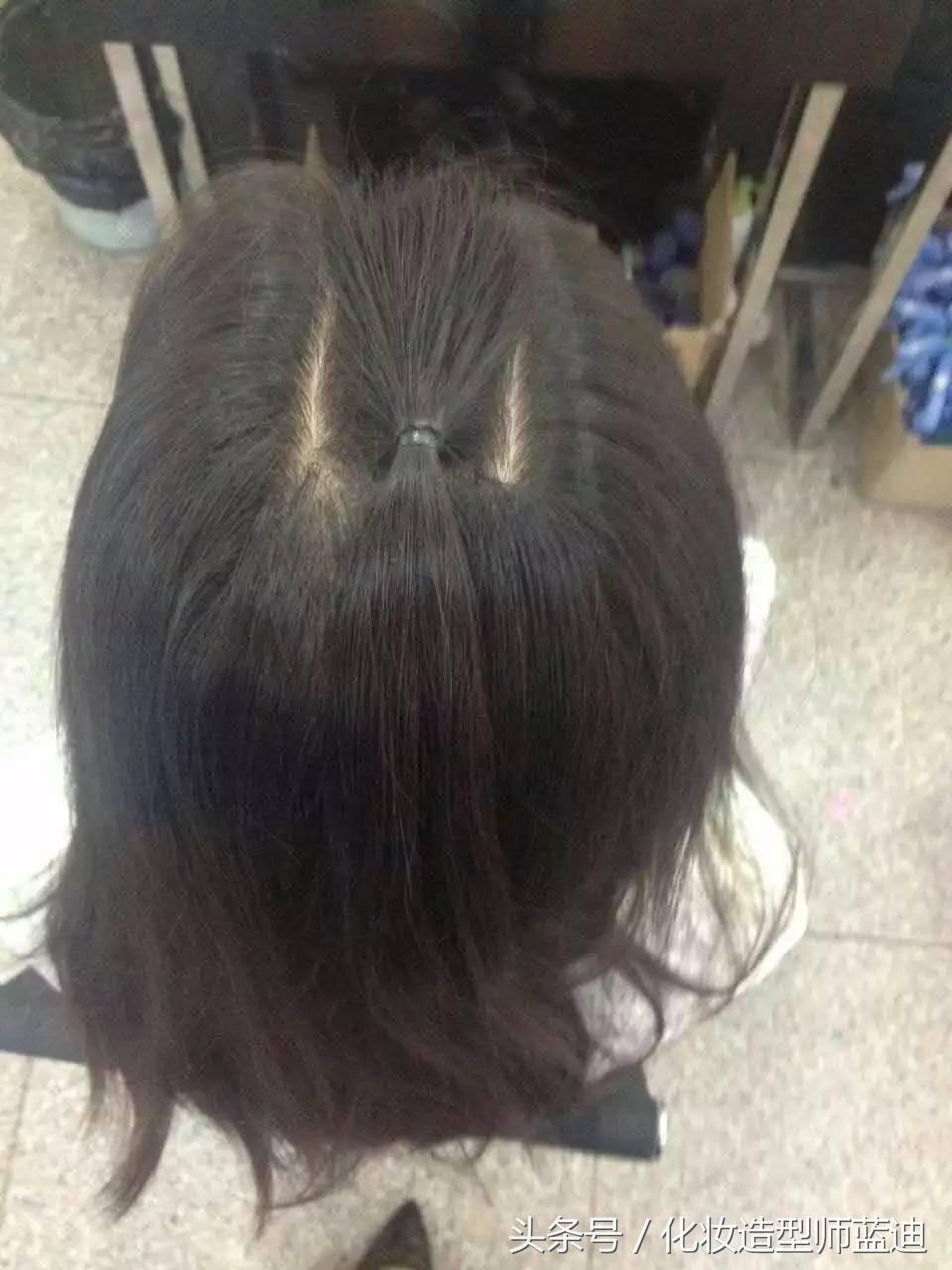 编发教程拉拉队,三股瀑布辫编发步骤图解