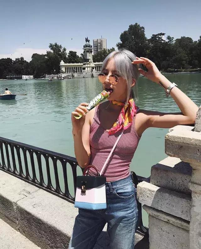 韩国小众蓝色包,韩国小众包