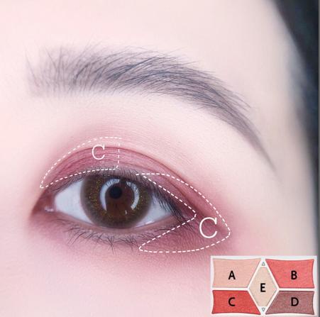 canmake眼影14号画法,100天眼影盘挑战