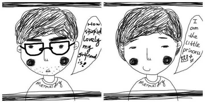 q版婚礼logo头像设计,插画头像手绘婚礼