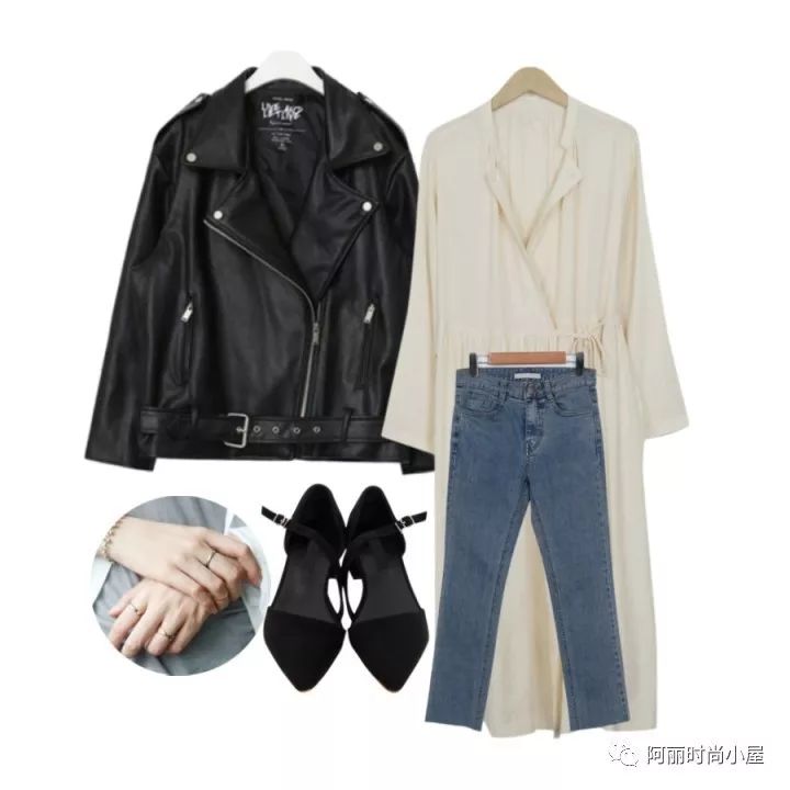 韩版宽松皮夹克搭配什么裤子,韩版帅气皮夹克怎么搭气质