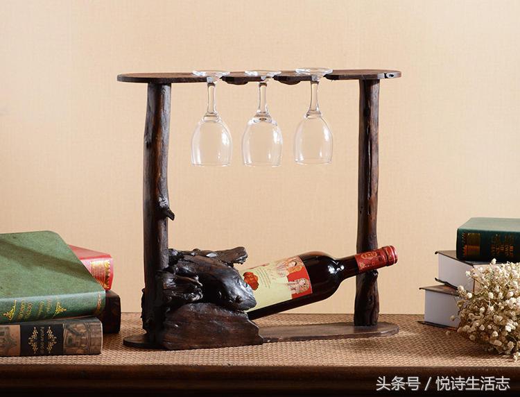 创意吧台悬挂式红酒架,客厅壁挂式创意红酒架
