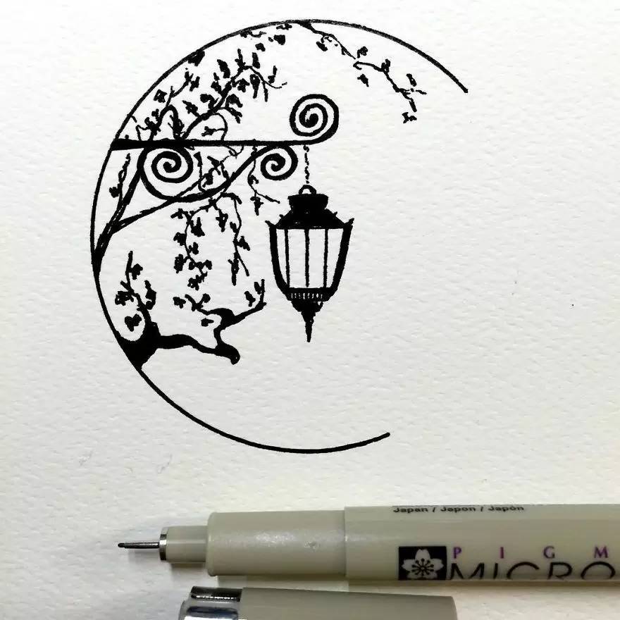 一支樱花针管笔就可以画出一幅惊世作品，厉害了我的哥