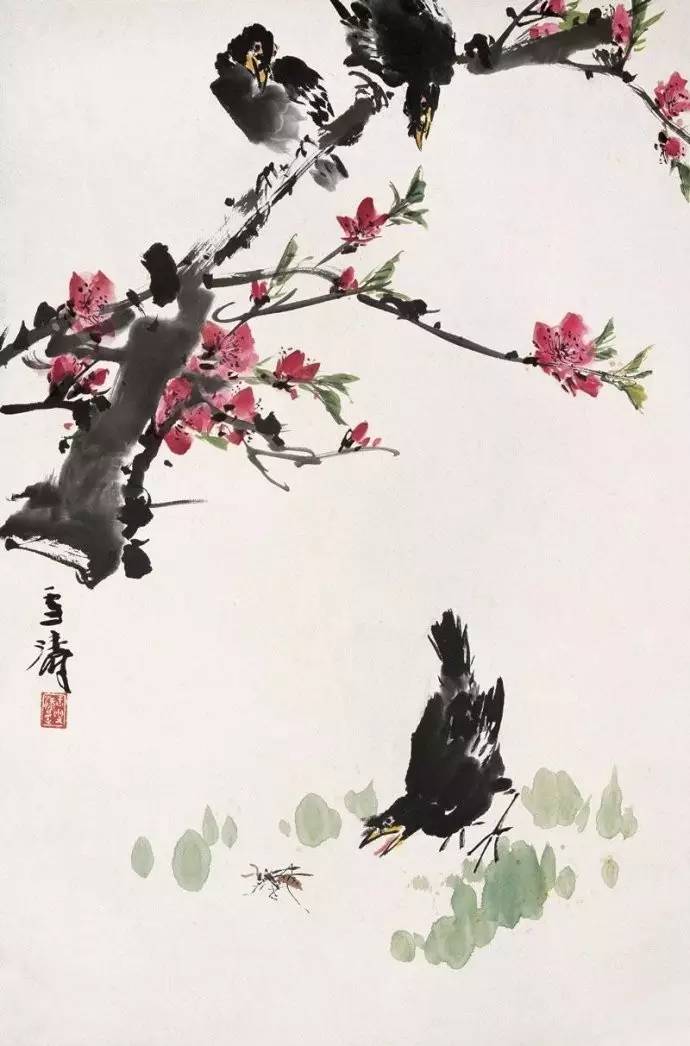 花鸟大师王雪涛画梅,王雪涛花鸟画图片梅花