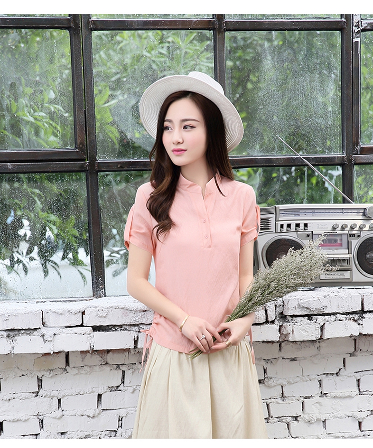 散发强大女神气场，让人过目不忘的棉麻立领中长裙套装