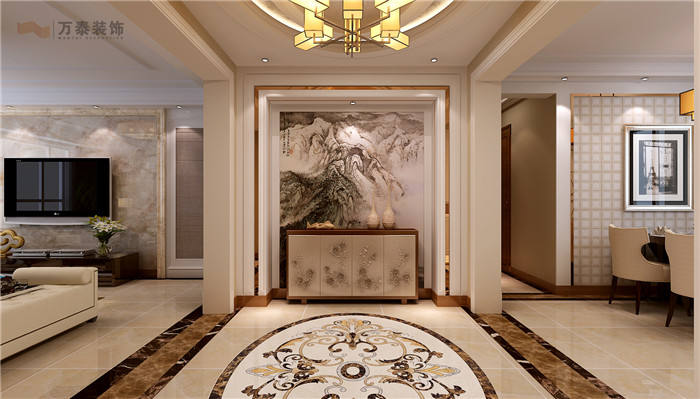 淄博绿城紫薇园145平装修方案,淄博庭院装修设计公司哪家好