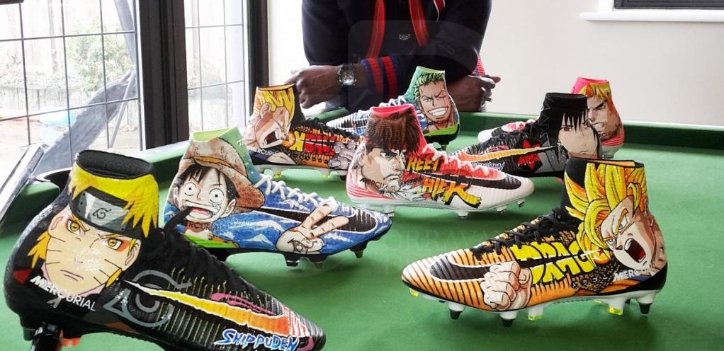 有创意的足球绘画,涂鸦球鞋足球