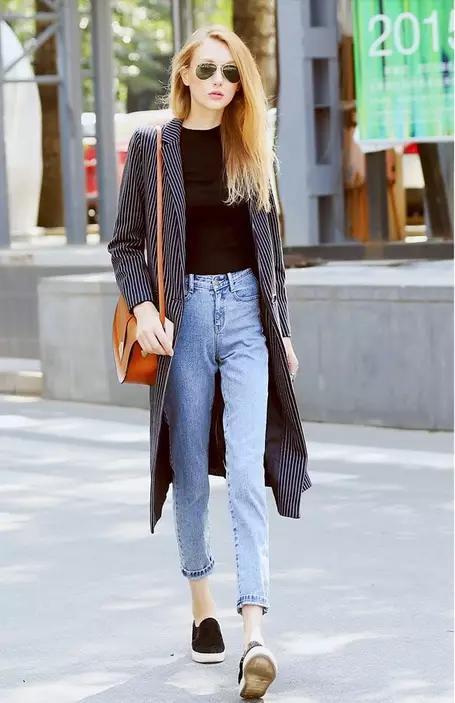 穿什么样的牛仔裤显高显瘦,娅丽达显瘦牛仔裤冬