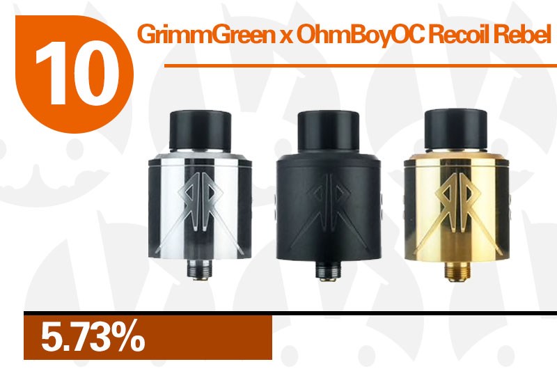 英国2017*子烟电**大奖的重头戏来了,RDA雾化器TOP10榜单出炉