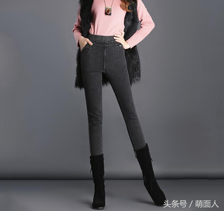 男士新款小脚裤加绒牛仔裤,保暖裤小脚裤