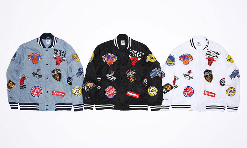 supreme耐克nba联名卫衣,supreme联名nikenba外套