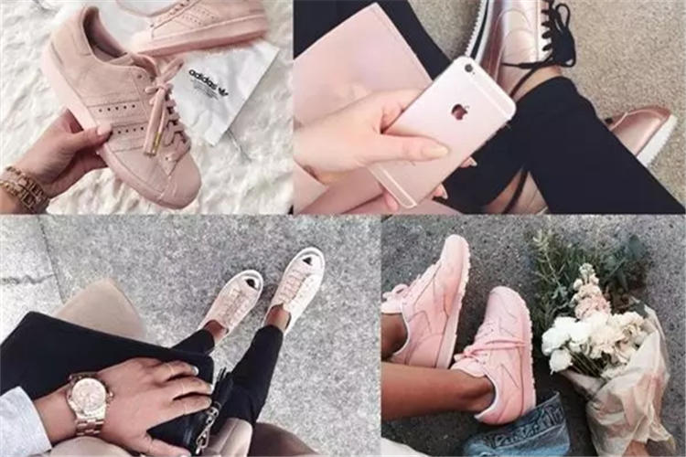 少女心爆棚的校园风运动鞋,初恋感粉色穿搭推荐