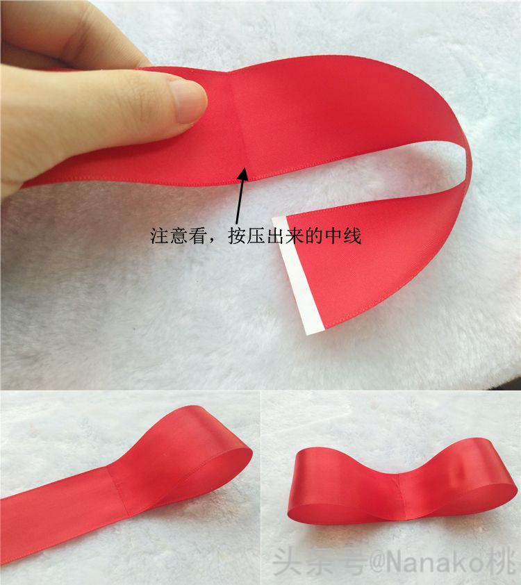 手作蝴蝶结做法,法式温柔气质缎面蝴蝶结飘带发夹