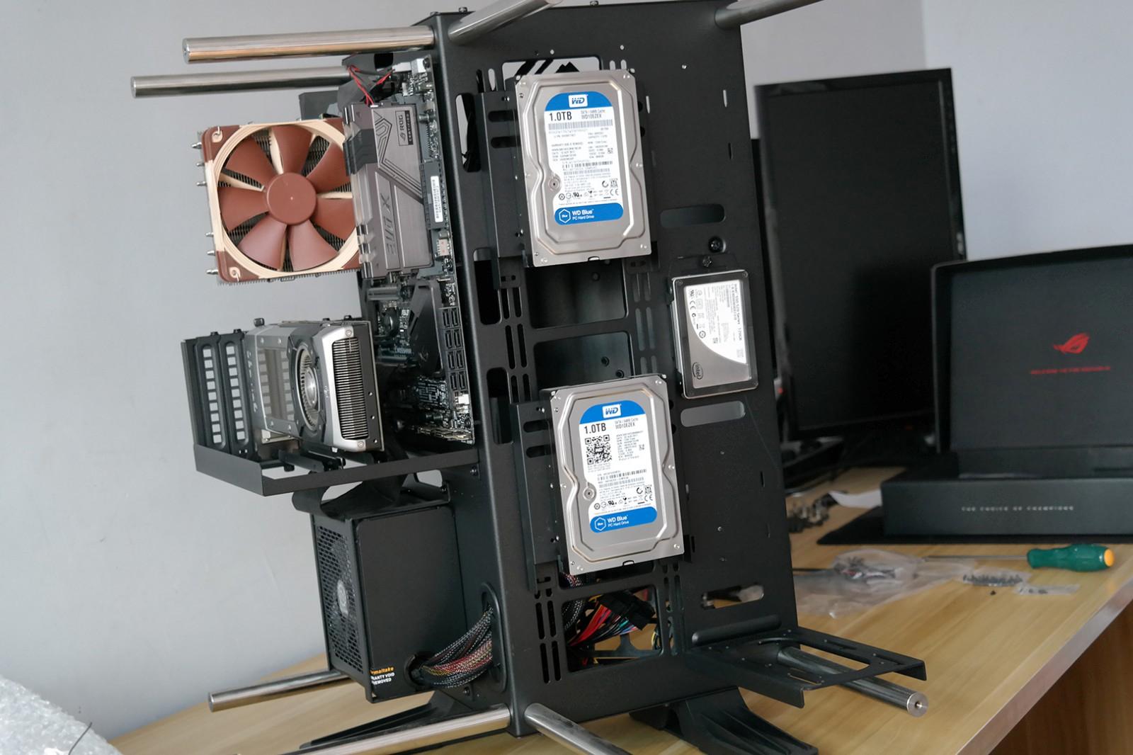 水冷散热电脑装机全过程,tt水冷装机