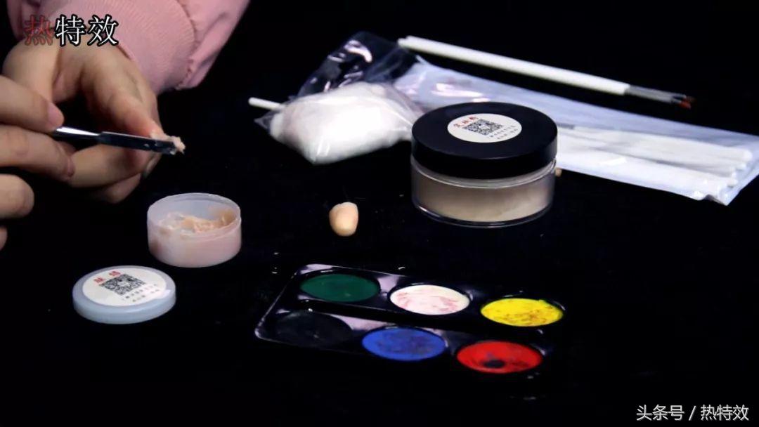 特效化妆之遮盖疤痕,化妆特效逼真