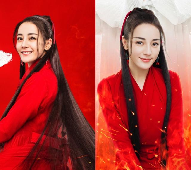 刘诗诗迪丽热巴高清美图,迪丽热巴刘诗诗红衣造型