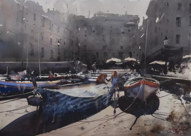 水彩大师阿尔瓦罗绘画作品,乌拉圭创意画家