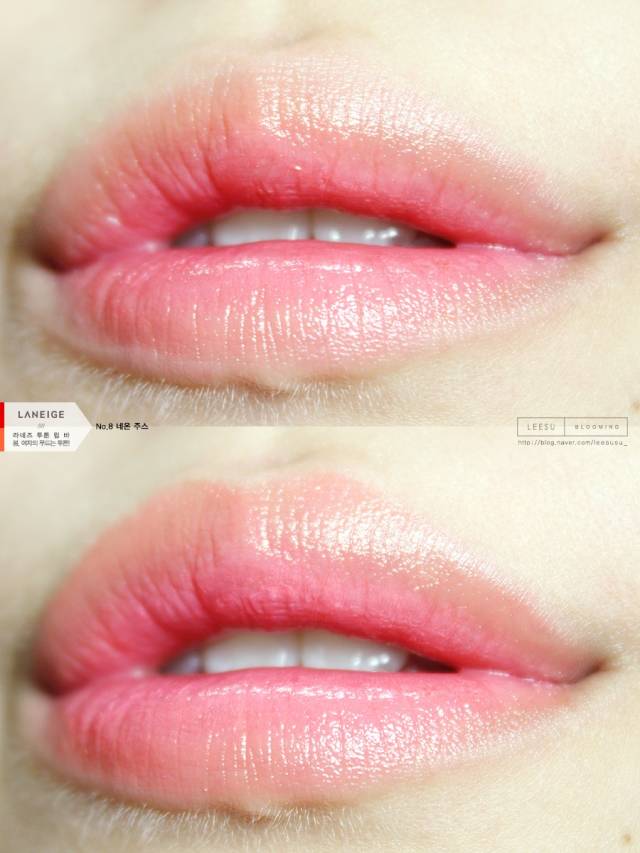 leesu美妆,新款兰芝双色口红试色