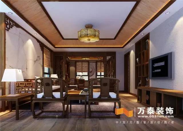 济南300平方别墅中式装修设计图,济南漫山香墅别墅装修