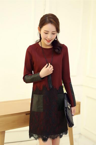 2015新款打底蕾丝长袖,今年最爆款加绒蕾丝打底