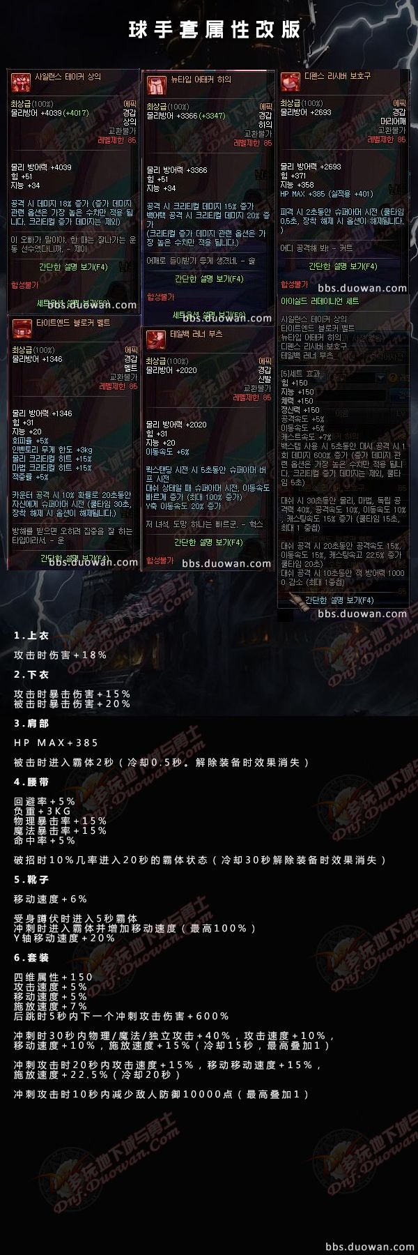 韩服dnf史诗装备材料转换,dnf韩服史诗套