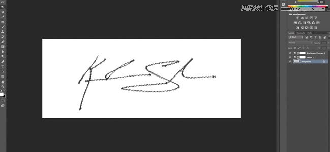 [99]Photoshop把手写字制作成个性的签名水印