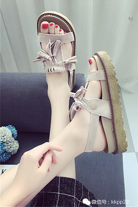 百搭韩版坡跟鱼嘴鞋,网红爆款鱼嘴鞋