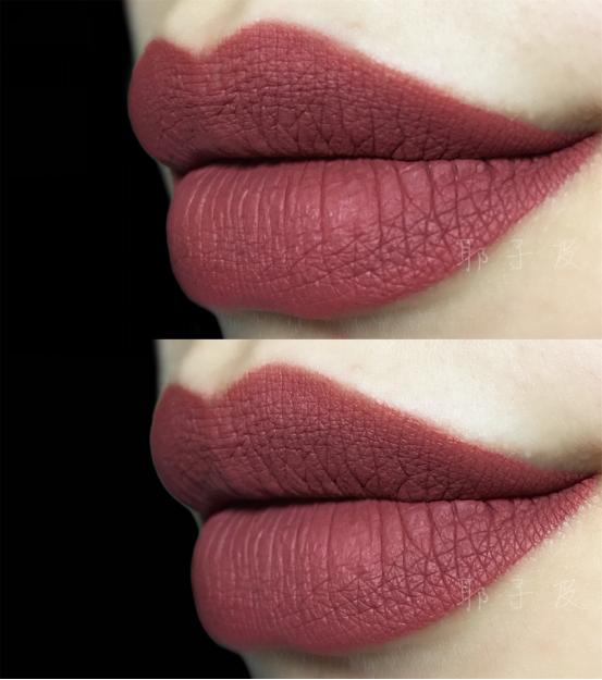 紫调豆沙色口红和红调豆沙色口红,巴黎欧莱雅161口红轻吻豆沙
