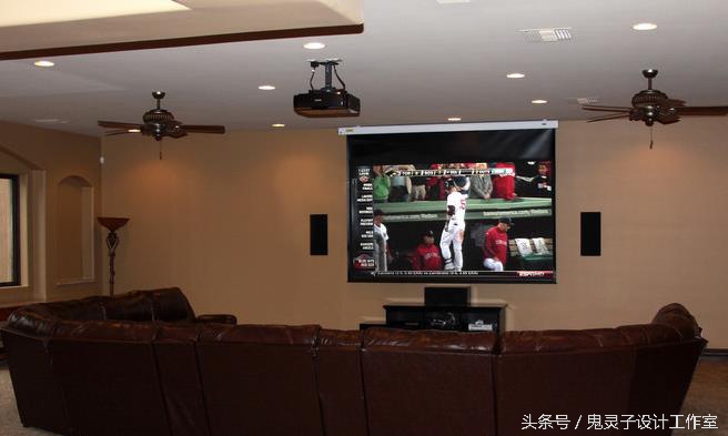 家里的娱乐室装修效果图,轻奢风格视听室装修效果图