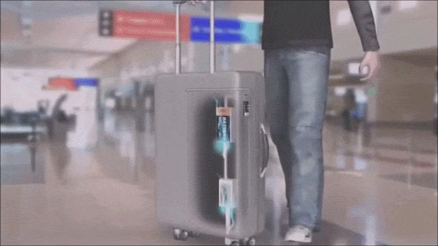 旅行箱拉杆箱带充电接口怎么充电,旅游拉杆箱带充电器