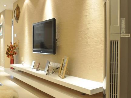 最新款硅藻泥电视背景墙效果图,简单大气硅藻泥电视背景墙效果图