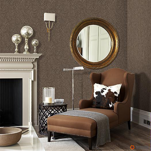 绿色调的欧式壁纸客厅,欧式客厅背景墙壁纸