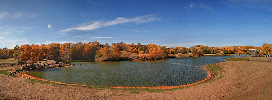 坝上草原雪景航拍,坝上草原秋景美图