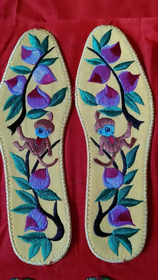 绣花鞋垫100种图案四格绣法,几何鞋垫图案鞋垫绣法