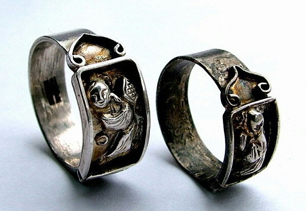 古代的戒指是什么样子的,古代的紫银戒指