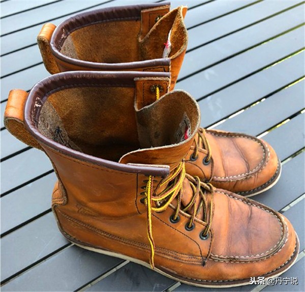 红翼877穿久了的样子,红翼工装靴875和877