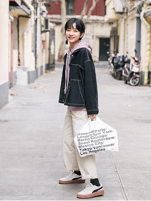 温柔又保暖的穿搭学生党女,冬季保暖时尚穿搭小个子学生